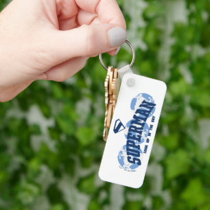 Superman Across the Globe Key Ring