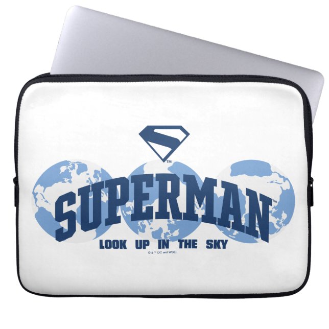 Superman Across the Globe Laptop Sleeve (Front)