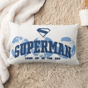 Superman Across the Globe Lumbar Cushion