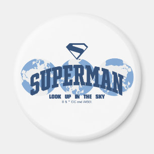 Superman Across the Globe Magnet