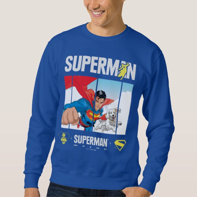 Superman and Krypto Take Flight Sweatshirt (Front)