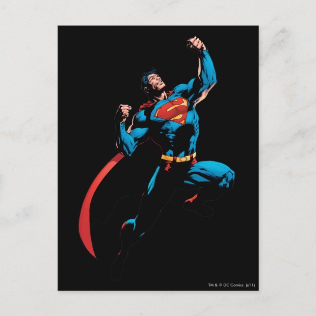 Superman Arms Raised Postcard (Front)
