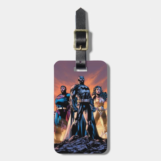 Superman, Batman, & Wonder Woman Trinity Luggage Tag (Front Vertical)