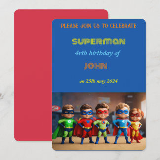 superman birthday invitation