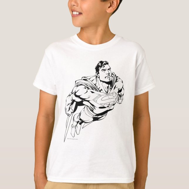 Superman Black and White 1 T-Shirt (Front)