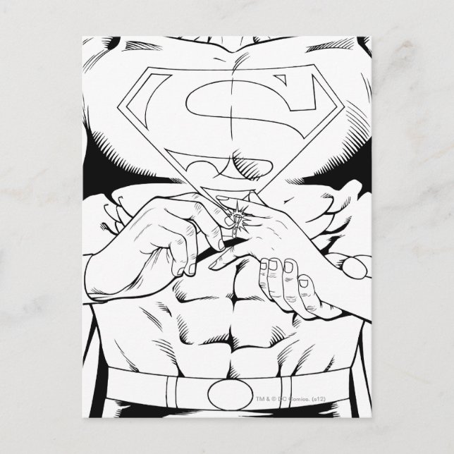 Superman Black and White 3 Postcard (Front)