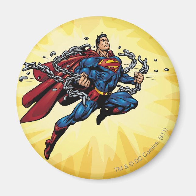 Superman breaks chains magnet (Front)