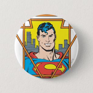 Superman Bust 6 Cm Round Badge