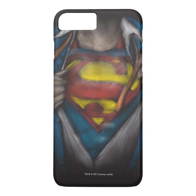 Superman | Chest Reveal Sketch Colourized Case-Mate iPhone Case (Back)