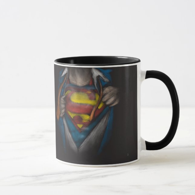 Superman | Chest Reveal Sketch Colourized Mug (Right)