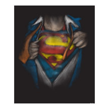 Superman | Chest Reveal Sketch Colourized