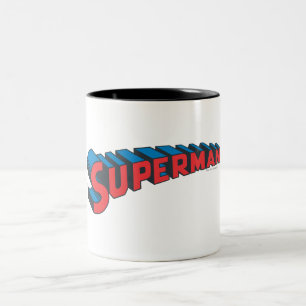 Superman   Classic Logo Two-Tone Coffee Mug