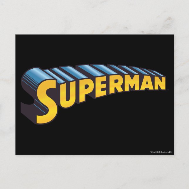 Superman | Classic Name Logo Postcard (Front)