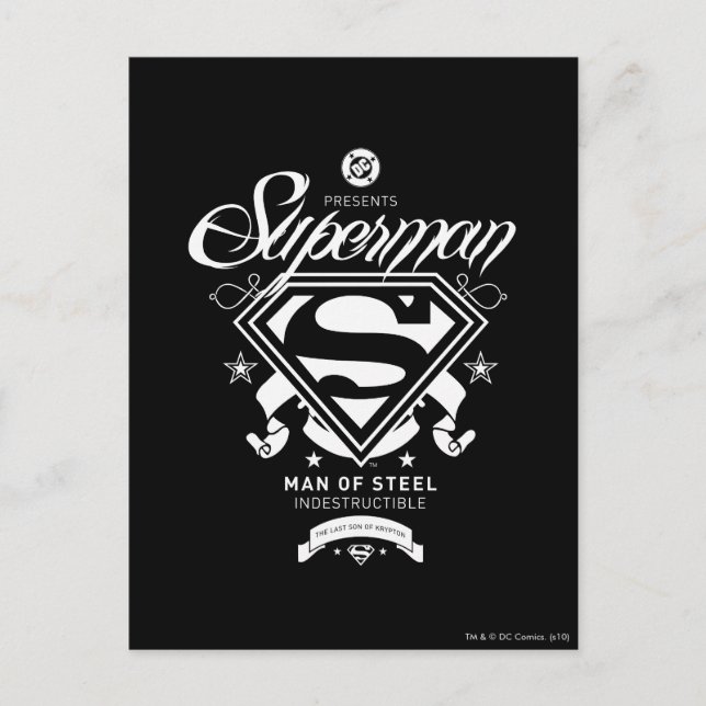 Superman Coat of Arms Postcard (Front)