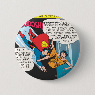 Superman Comic Panel - Lois Plunges 6 Cm Round Badge