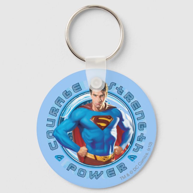 Superman Courage Strength Power Key Ring (Front)