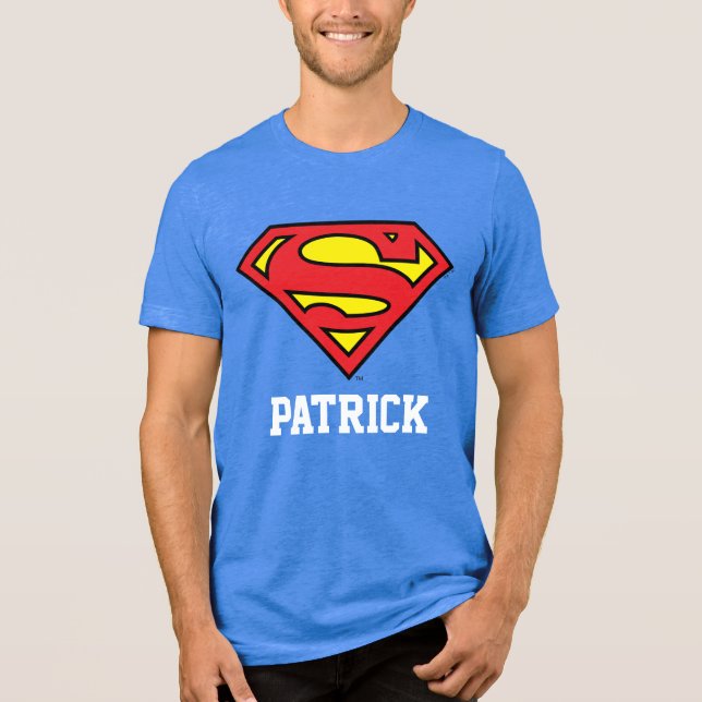 Superman | Custom Name Tri-Blend Shirt (Front)