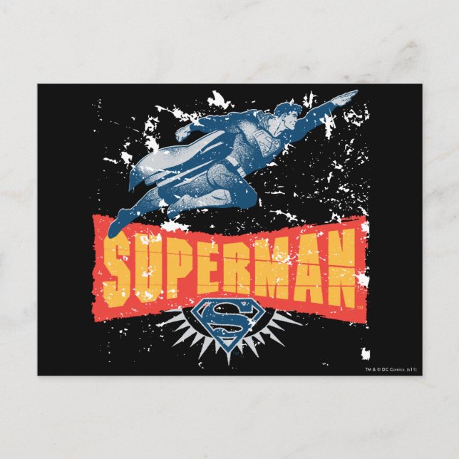 Superman distressed postcard (Front)