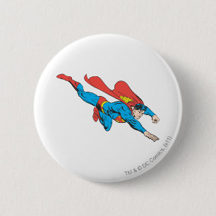 Superman Dives Right 6 Cm Round Badge