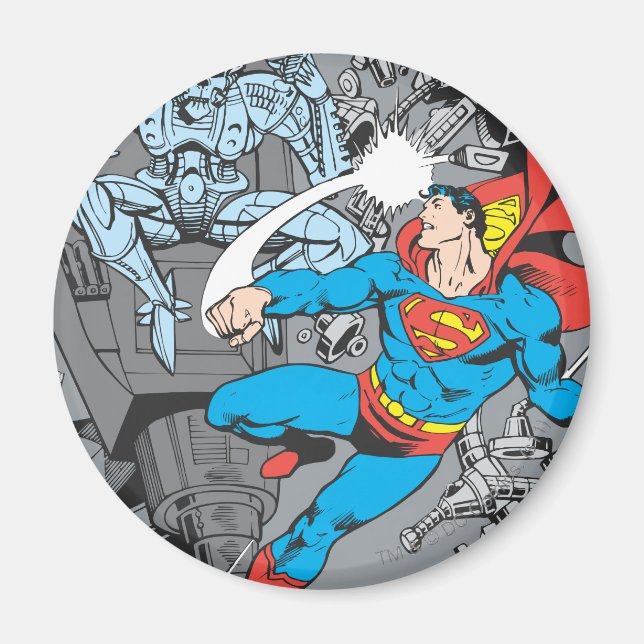 Superman Fights Brainiac Magnet (Front)