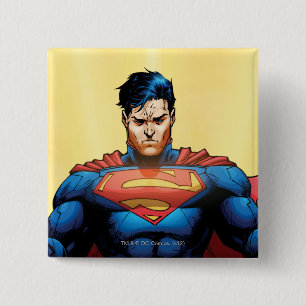 Superman Flying 15 Cm Square Badge