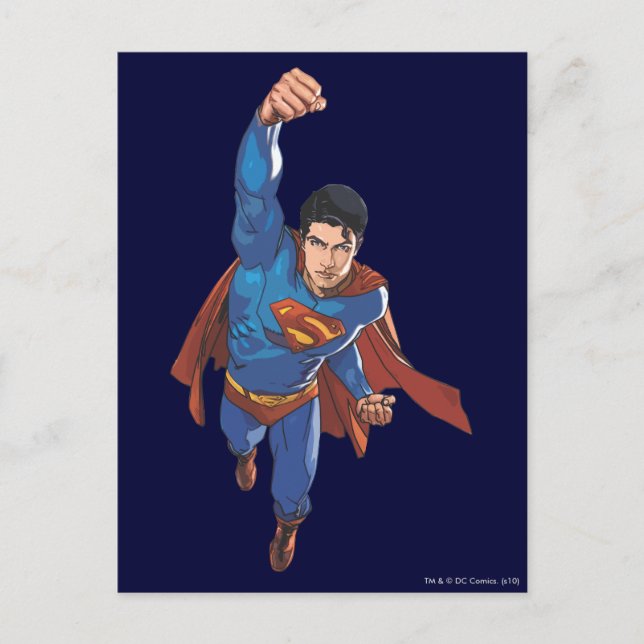 Superman Flying Forward Postcard (Front)