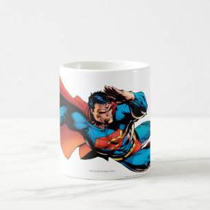 Superman Flying Kick Coffee Mug