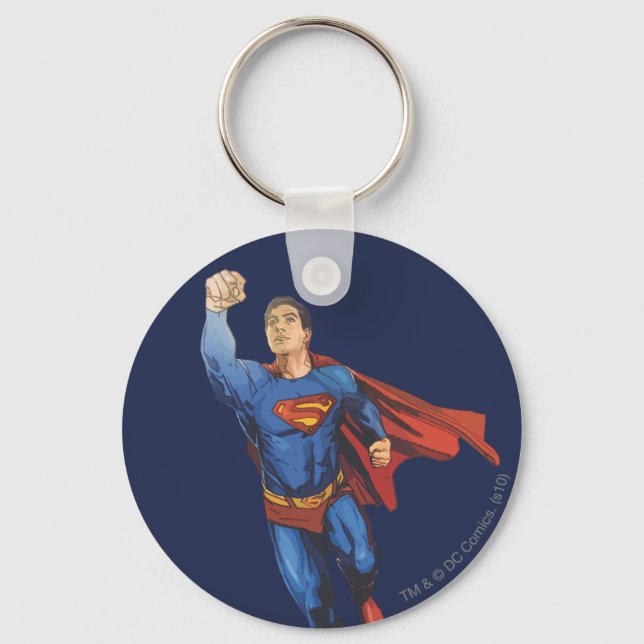 Superman Flying Left Key Ring (Front)