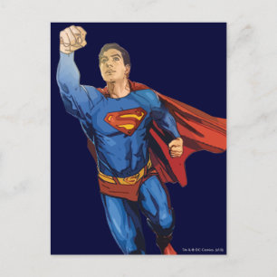 Superman Flying Left Postcard