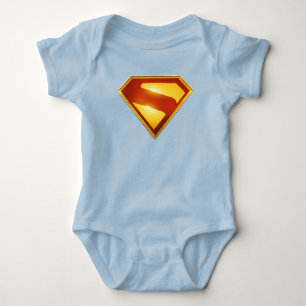 Superman Golden S Shield Brilliance Baby Bodysuit