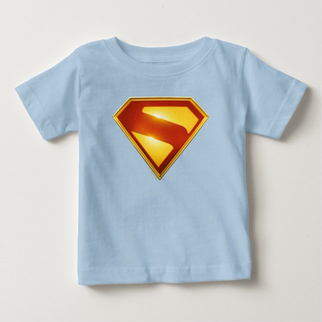 Superman Golden S Shield Brilliance Baby T-Shirt (Front)