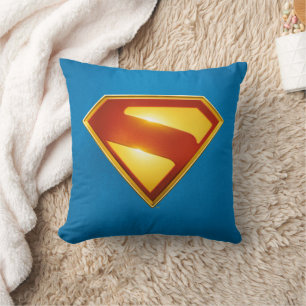 Superman Golden S Shield Brilliance Cushion