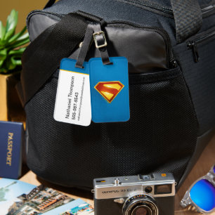 Superman Golden S Shield Brilliance Luggage Tag