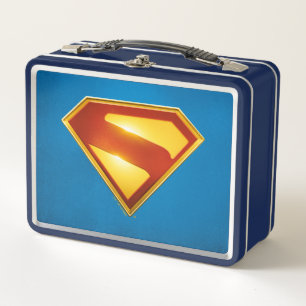 Superman Golden S Shield Brilliance Metal Lunch Box