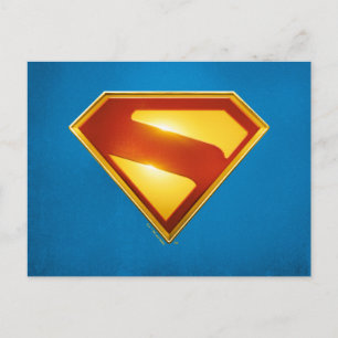 Superman Golden S Shield Brilliance Postcard