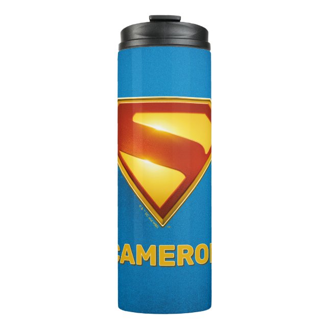 Superman Golden S Shield Brilliance Thermal Tumbler (Front)