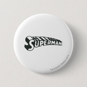 Superman Grunge Letters Logo 6 Cm Round Badge