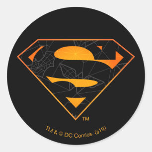 Superman   Halloween Inspired Logo Classic Round Sticker