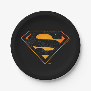 Superman Halloween Inspired Logo Paper Plate