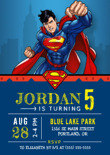 superhero birthday invitations zazzle