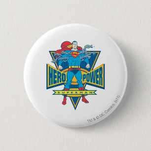 Superman - Hero Power 6 Cm Round Badge