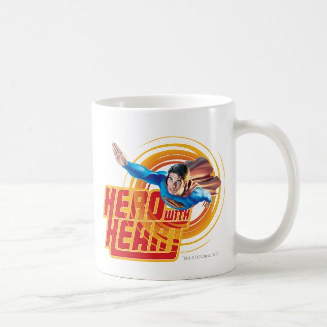 Superman Hero with Heart Coffee Mug (Right)