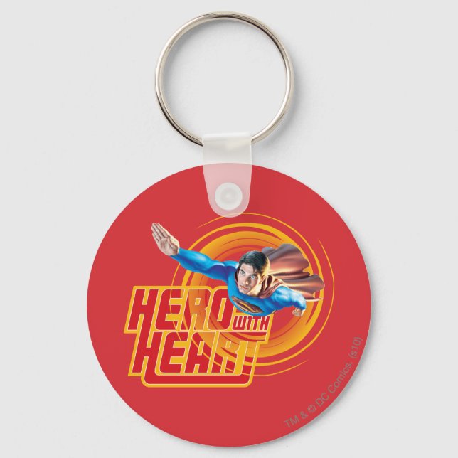 Superman Hero with Heart Key Ring (Front)
