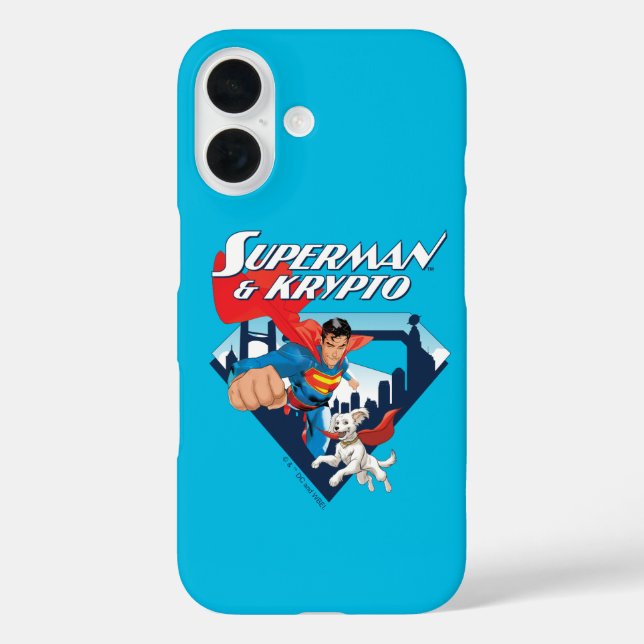 Superman & Krypto Soar Case-Mate iPhone Case (Back)