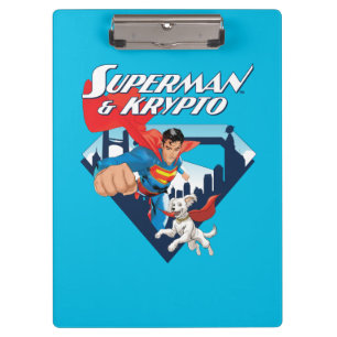 Superman & Krypto Soar Clipboard