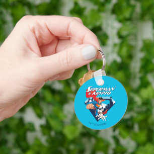 Superman & Krypto Soar Key Ring