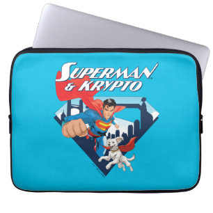 Superman & Krypto Soar Laptop Sleeve