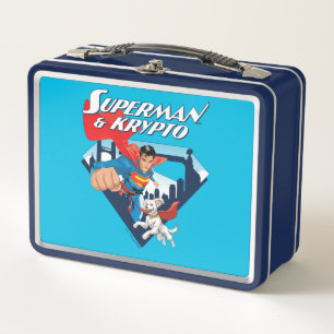 Superman & Krypto Soar Metal Lunch Box