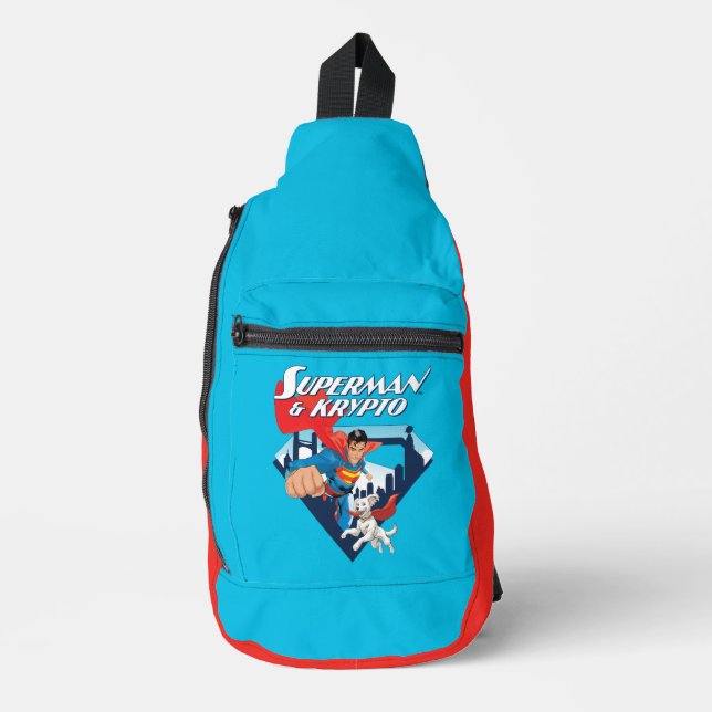 Superman & Krypto Soar Sling Bag (Front)