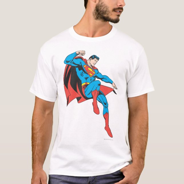 Superman Lands Lightly T-Shirt (Front)